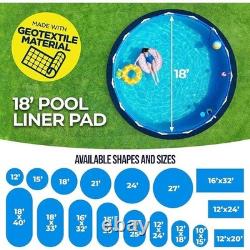 18ft Above Ground Pool Liner Pad Geotextile Under Padding Puncture Protection US