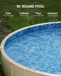18ft Round Above-Ground Vinyl Pool Liner Unibead 52in Height Standard Gauge