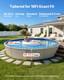 18ft Round Pool Liner Overlap 52in Wall Above Ground Steel Pool Boulder Swirl