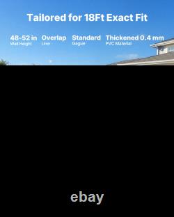 18ft Round Pool Liner Overlap 52in Wall Above Ground Steel Pool Boulder Swirl