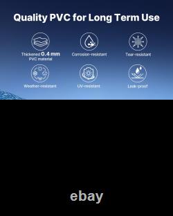 18ft Round Pool Liner Overlap 52in Wall Above Ground Steel Pool Boulder Swirl