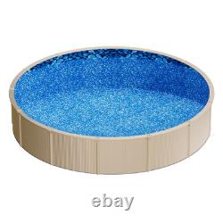 18ft Round Pool Liner Overlap 52in Wall Above Ground Steel Pool Boulder Swirl