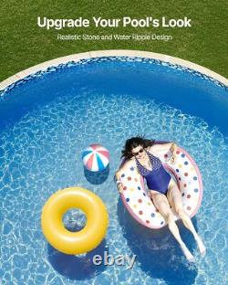 18ft Round Pool Liner Overlap Style 54 Wall Height, Durable Vinyl Material