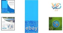 18ft Round Vinyl Pool Liner Blue Overlap for 48-52 Inch Above Ground Pools