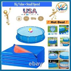 18ft Round Waterproof Dual-Color Pool Ground Mat for Above Ground Pools
