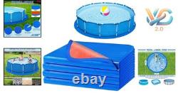 18ft Round Waterproof Dual-Color Pool Ground Mat for Above Ground Pools