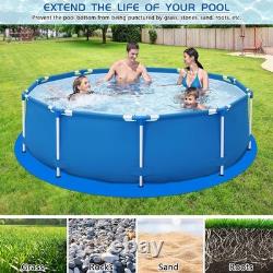 18ft Round Waterproof Dual-Color Pool Ground Mat for Above Ground Pools