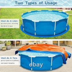 18ft Round Waterproof Dual-Color Pool Ground Mat for Above Ground Pools