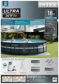 18ft X 52in Ultra XTR Frame Pool Set with Sand Filter Pump