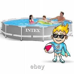 18in1 SWIMMING POOL INTEX 366cm 12ft Garden Round Ground Frame Pool + PUMP SET