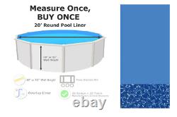 20' Round 25 Gauge Overlap Above Ground Swimming Pool Liner (Choose Pattern)