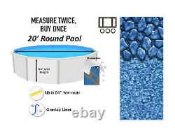 20' x 54 Round Overlap Above Ground Swimming Pool Liner (Choose Pattern)