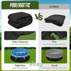 2025 Upgraded 24' ft Thicker Pool Pad for above Ground Pool Liner (Black)