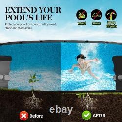2025 Upgraded 24' ft Thicker Pool Pad for above Ground Pool Liner (Black)