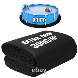 21 FT Pool Liner Pad for Above Ground Pool, 300 G/M² Thicker Heavy Duty Round