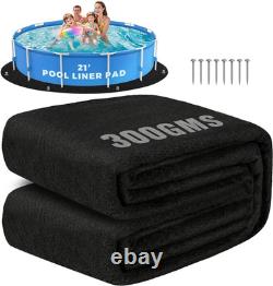 21 FT round Pool Liner Pad for above Ground Pools, 300GSM Heavy Duty Thickened P