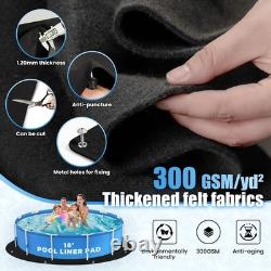 21 FT round Pool Liner Pad for above Ground Pools, 300GSM Heavy Duty Thickened P