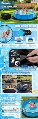 21 FT round Pool Liner Pad for above Ground Pools, 300GSM Heavy Duty Thickened P