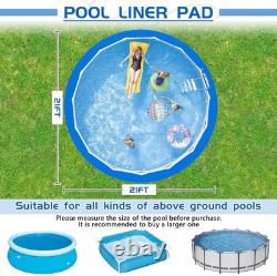 21 Ft Pool Liner Pad for round above Ground Pools, Thickened Pool Mat Tarp for u