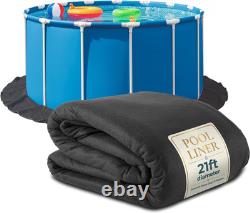 21' Round Above Ground Pool Liner Pad Heavy Duty Puncture-Resistant Mat