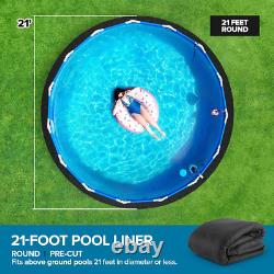 21' Round Above Ground Pool Liner Pad Heavy Duty Puncture-Resistant Mat