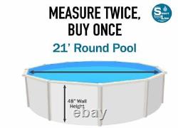 21' x 48 Round Manor Beaded Swimming Pool Liner For Esther Williams 25 Gauge