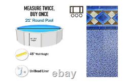 21' x 48 Round Unibead Above Ground Swimming Pool Liner (Choose Pattern)