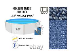 21' x 54 Round Overlap Above Ground Swimming Pool Liner (Choose Pattern)