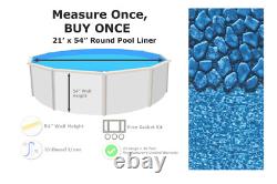21' x 54 Round Unibead 20 Gauge Swimming Pool Liner (Choose Pattern)
