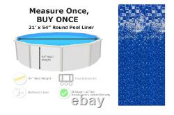 21' x 54 Round Unibead 25 Gauge Swimming Pool Liner (Choose Pattern)