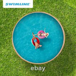 21Ft. Solid Blue round above Ground Swimming Pool Overlap Liner