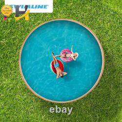 21Ft. Solid Blue round above Ground Swimming Pool Overlap Liner