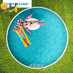 21Ft. Solid Blue round above Ground Swimming Pool Overlap Liner