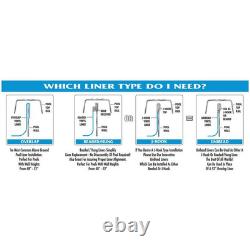 21Ft. Solid Blue round above Ground Swimming Pool Overlap Liner