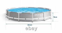 21in1 SWIMMING POOL INTEX 366cm 12ft Garden Round Ground Frame Pool + PUMP SET