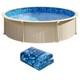 24' Above Ground Blue Swimming Pool Liner, Round Unibead for 52 High Steel Wall