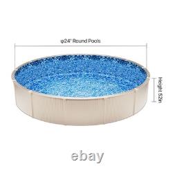 24' Above Ground Blue Swimming Pool Liner, Round Unibead for 52 High Steel Wall