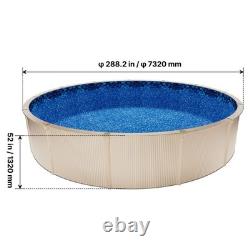 24' Above Ground Swimming Beaded Blue Pool Liner, Round for 52 Steel Wall
