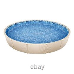 24' Above Ground Swimming Overlap Blue Pool Liner, Round for 54 Steel Wall