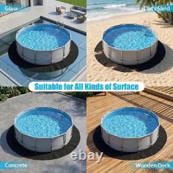 24 FT Round Pool Liner Pad for Above Ground Pools, Durable Pool Mat with Geotext