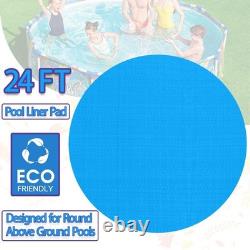 24 FT Round Pool Liner Pad for Above Ground Pools, Outdoor Mat & Underlayment