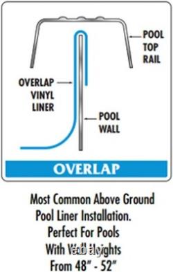 24 Feet Round Overlap Above Ground Pool Liner Standard Gauge With Swirl Bottom