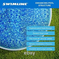 24 Feet Round Overlap Above Ground Pool Liner Standard Gauge With Swirl Bottom