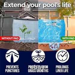 24-Foot Pool Liner Pad for Above Ground Pools Under Padding, Above Ground