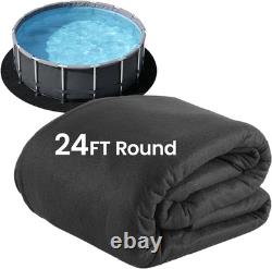 24-Foot Round Above Ground Pool Liner Pad, Geotextile Under Padding, Extends