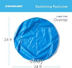 24-Foot Round Blue Vinyl Pool Liner Easy Install Above Ground Solution