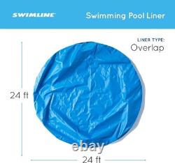 24-Foot Round Blue Vinyl Pool Liner Easy Install Above Ground Solution