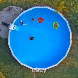 24-Foot Round Blue Vinyl Pool Liner Easy Install Above Ground Solution