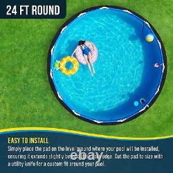 24-Foot Round Heavy Duty Pool Liner Pad for Above Ground Swimming Pools, Protect