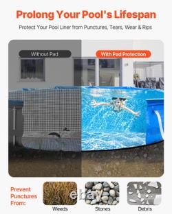 24 Foot Round Pool Liner Pad for Above Ground Swimming Pool, Heavy Duty Above Gr